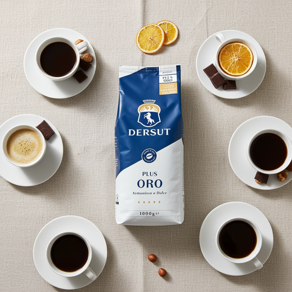 Kawa DERSUT CAFFE PLUS ORO - ziarnista 1 kg WŁOSKA KAWA PREMIUM